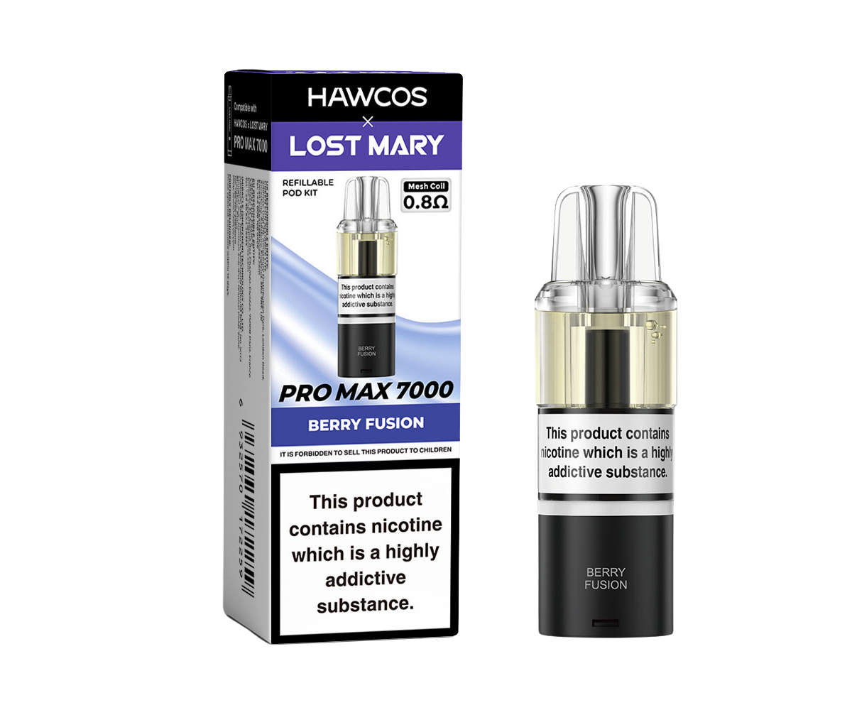 Berry Fusion Lost Mary X Hawcos PRO MAX 7000 PODs