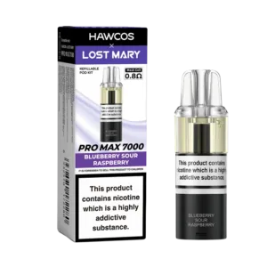 Blueberry Sour Raspberry Lost Mary X Hawcos PRO MAX 7000 PODs