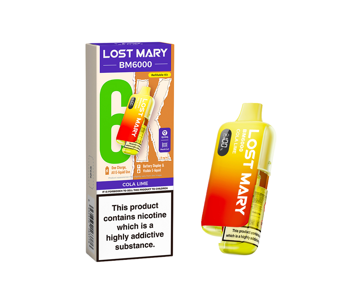 BM6000 Cola Lime Prefilled Pod Kit BM6000 Cola Lime Prefilled Pod Kit