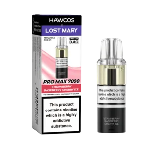 Strawberry Raspberry Chery Ice Lost Mary X Hawcos PRO MAX 7000 PODs
