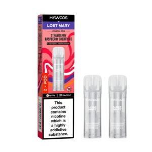 LOST MARY x HAWCOS Crystal Pro Prefilled Pods Strawberry Raspberry Cherry Ice