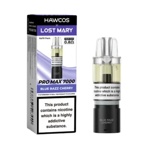 Blue Razz Cherry Lost Mary X Hawcos PRO MAX 7000 PODs