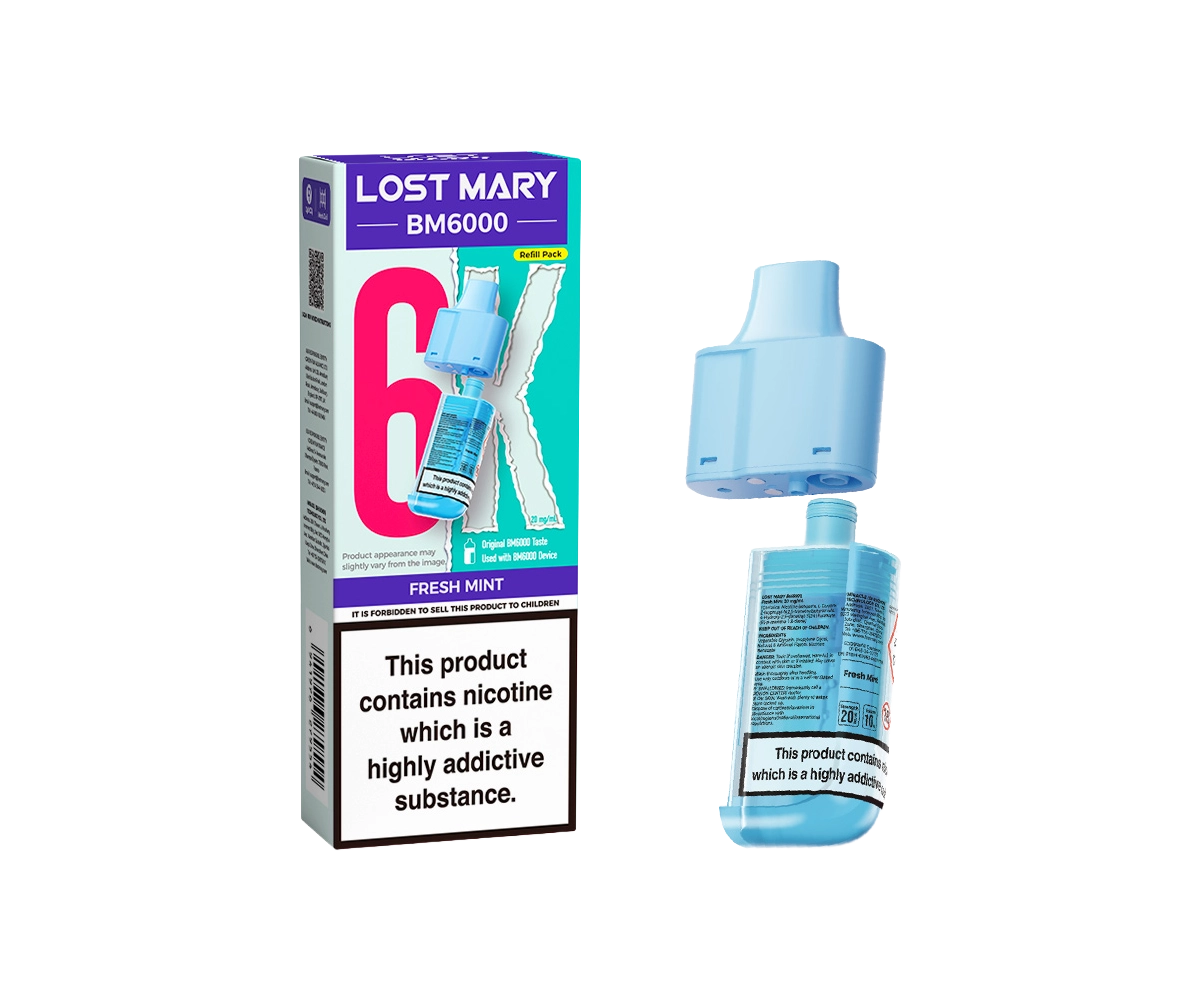 BM6000 Fresh Mint Prefilled Pods BM6000 Fresh Mint Prefilled Pods